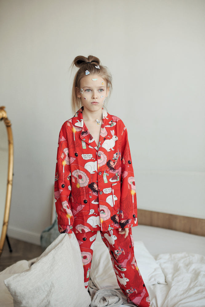 
            
                Load image into Gallery viewer, White Bunny Kids pyjamas set
            
        