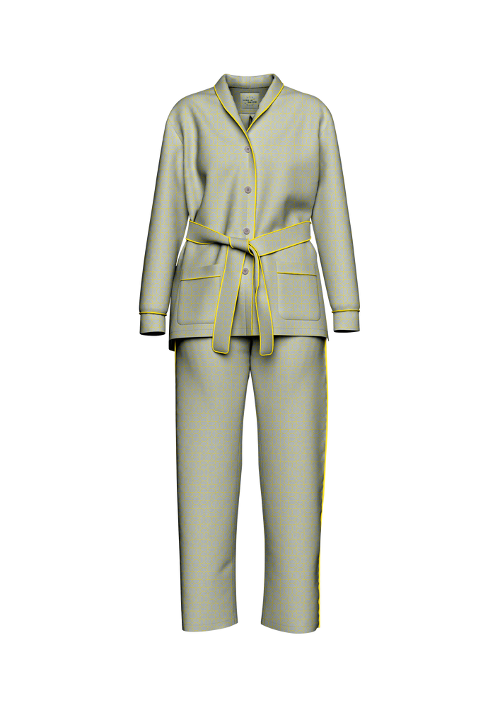 
            
                Load image into Gallery viewer, Grey-Yellow pyjamas set
            
        
